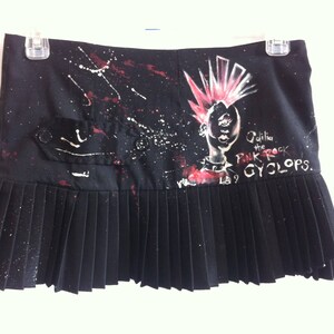 Painted Skirt with &#39;Odilia the Punk Rock Cyclops&#39; character