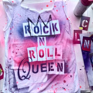 Top bez rękawów Rock &#39;n&#39; Roll Queen