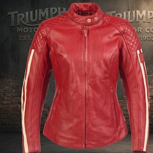 Triumph motorcycle leather jacket - Etsy 日本