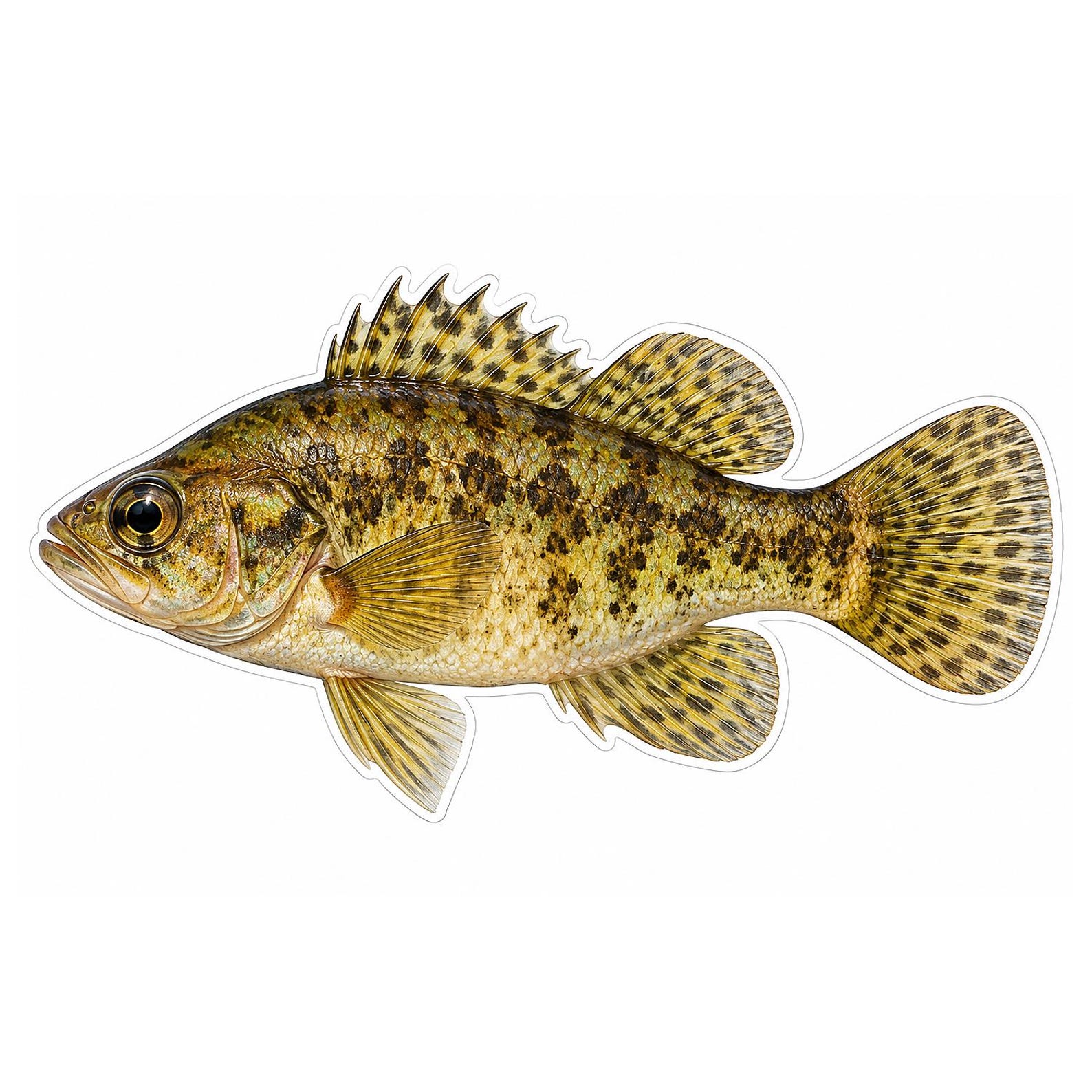 Golden Speckled Perch Fish Vinyl Decal Stickers - Etsy