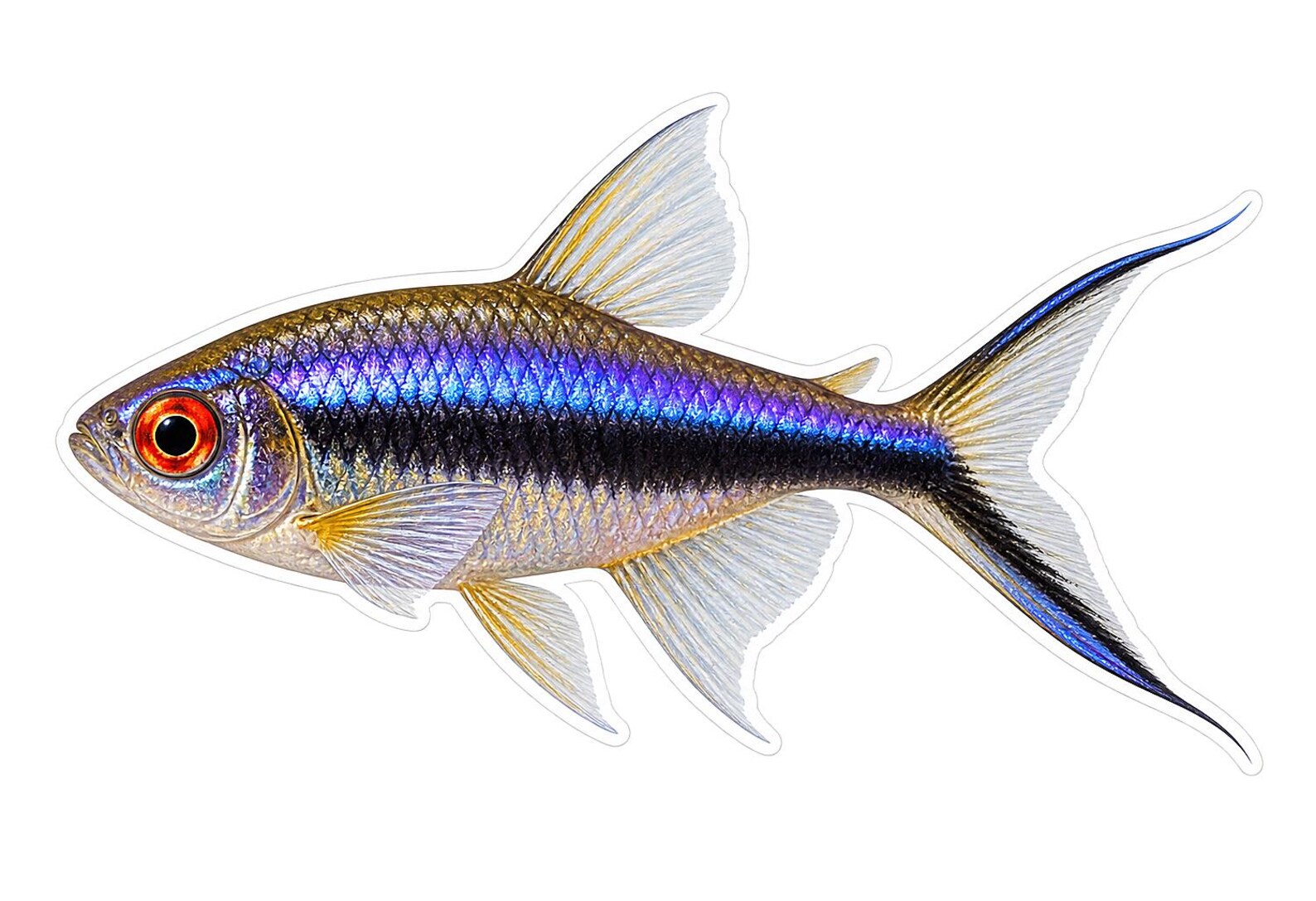 Emperor Tetra Fish Art Vinyl Decal Stickers - Etsy