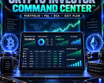 Śledzenie portfela kryptowalut, tablica zysków i strat, plan wyjścia z DCA (do pobrania w programie Excel)