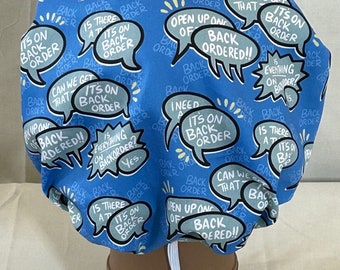 Bouffant Scrub Hat-It’s on Backorder!-Scrub Hat-Surgical Cap-Medical Hat-Nurse-Vet-Chemo-Food Prep-Dental