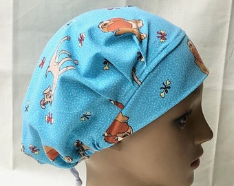 Bouffant Scrub Hat-Lady and the Tramp-USA Made-Scrub Caps-Surgical Cap-Medical Hat-Nurse-Veterinarian-Chemo-Dental