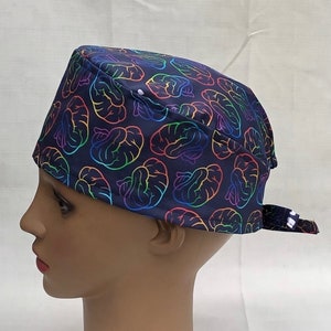 Unisex Scrub Hat-Rainbow Brain-Neurosurgery-Neuro-Regular & Euro size-USA Made-Scrub Caps-Surgical Cap-Medical Hat