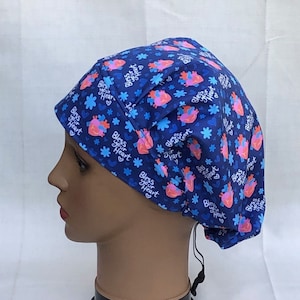 Bouffant Scrub Hat-Bless Your Heart-Cardiothoracics-USA Made-Scrub Caps-Surgical Cap-Medical Hat-Nurse-Vet-Chemo-Dental