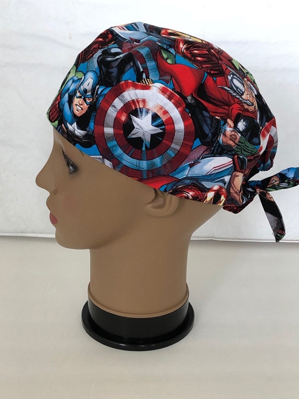 Unisex Scrub Hat-Heroes Packed-Regular & Euro size-USA Made-Scrub Caps-Surgical Cap-Medical Hat-Doctor-Nurse-Vet-Chemo-Dental