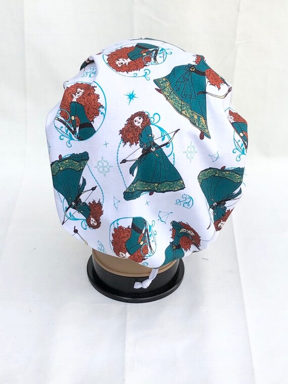 Bouffant Scrub Hat-merida Brave-bow and Arrow-disney-usa 