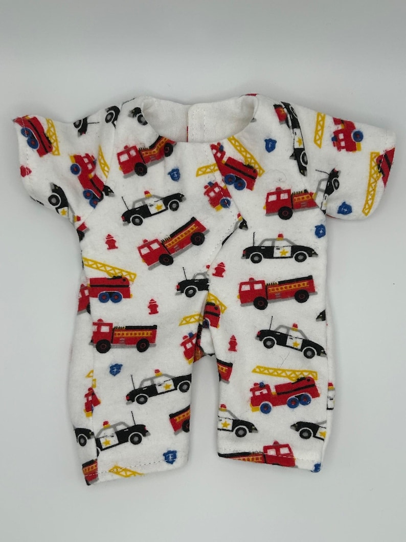 Pajamas fits Baby Stella or Wee Baby Stella Dolls-Your choice of fabric-1pc flannel pj's-Handmade Doll Clothes Bild 3