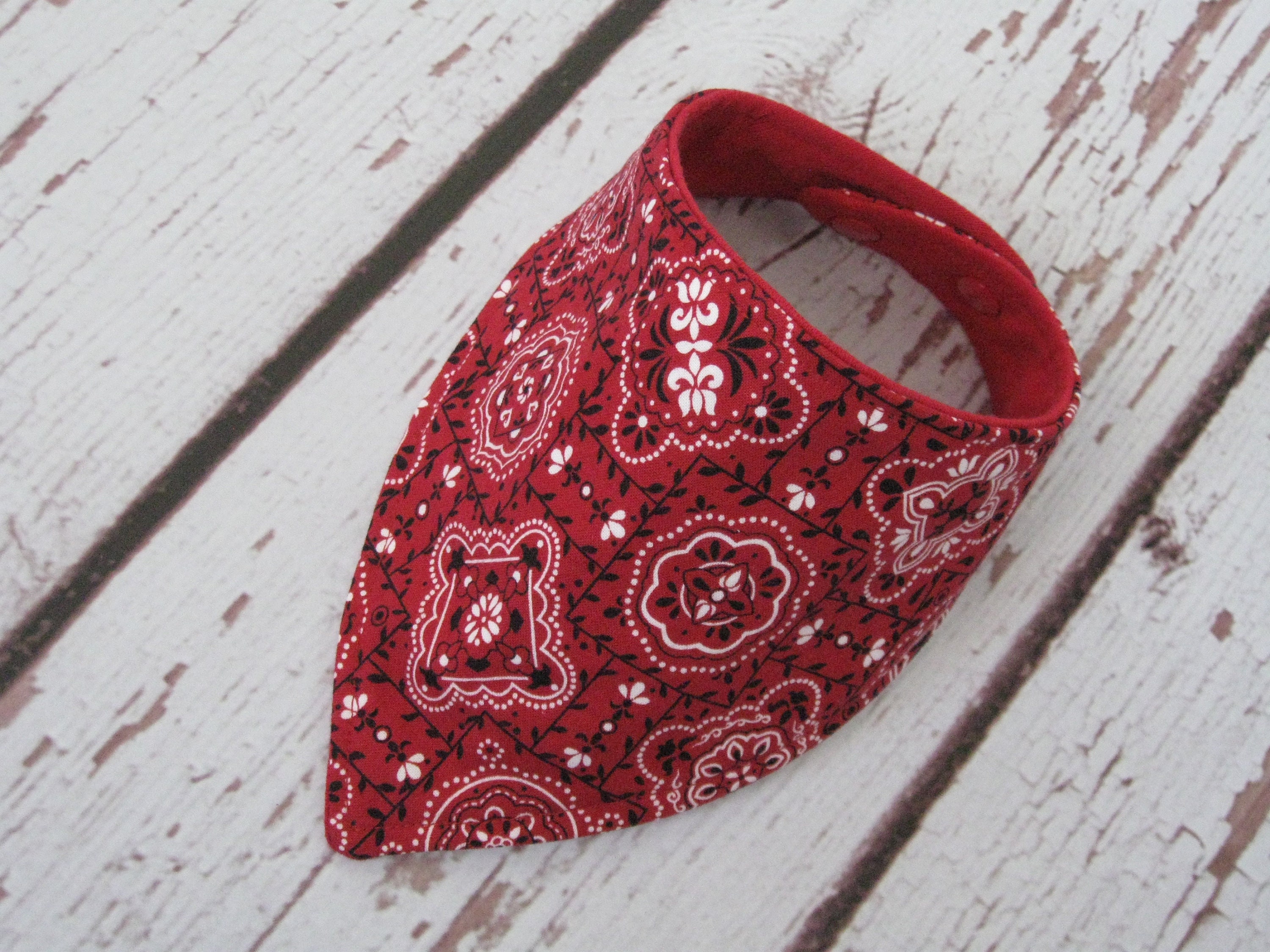 red bandana bib