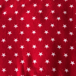 Pajamas fits Baby Stella or Wee Baby Stella Dolls-Your choice of fabric-1pc flannel pj's-Handmade Doll Clothes Stars-Red and White