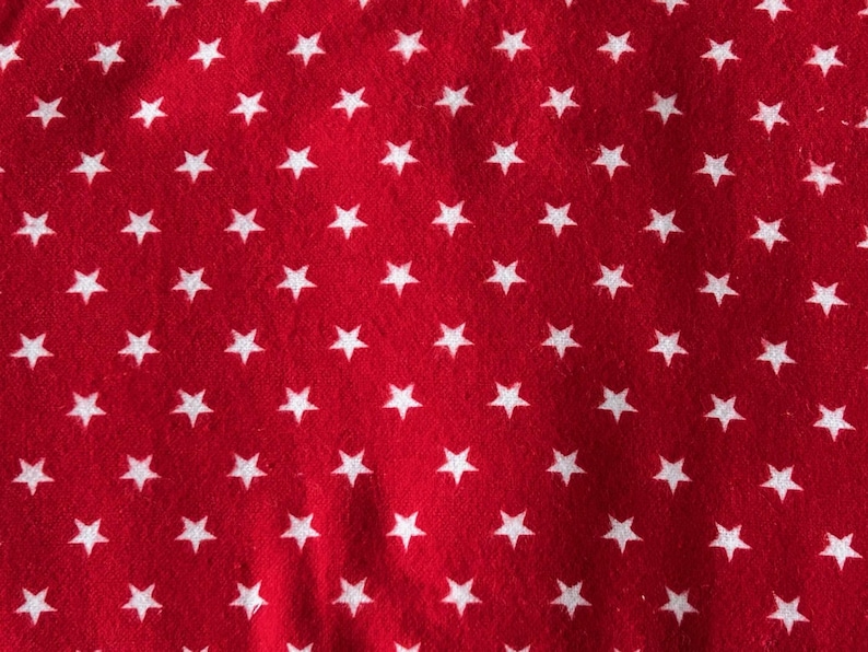 Pajamas fits Baby Stella or Wee Baby Stella Dolls-Your choice of fabric-1pc flannel pj's-Handmade Doll Clothes Stars-Red and White