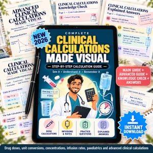Clinical Calculations Study Bundle | Drug Dosage, IV Infusions & Pharmacy Maths