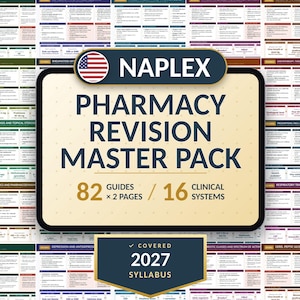 NAPLEX Revision Master Pack | 82 Visual Study Guides (PDF Bundle)