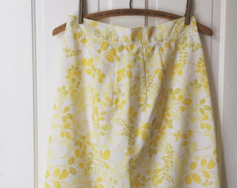 White and Yellow Floral Skirt