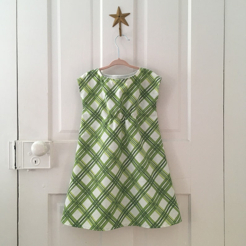Size 3 Green Plaid Girls Toddler DressFrock