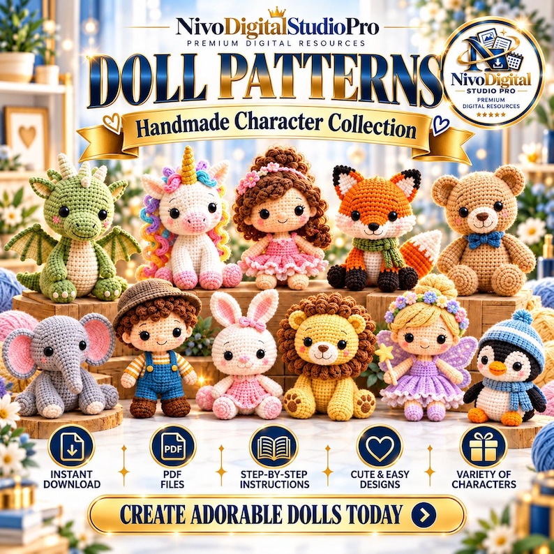 12,000+ Amigurumi Crochet Patterns Bundle | PDF Patterns for Animals ...