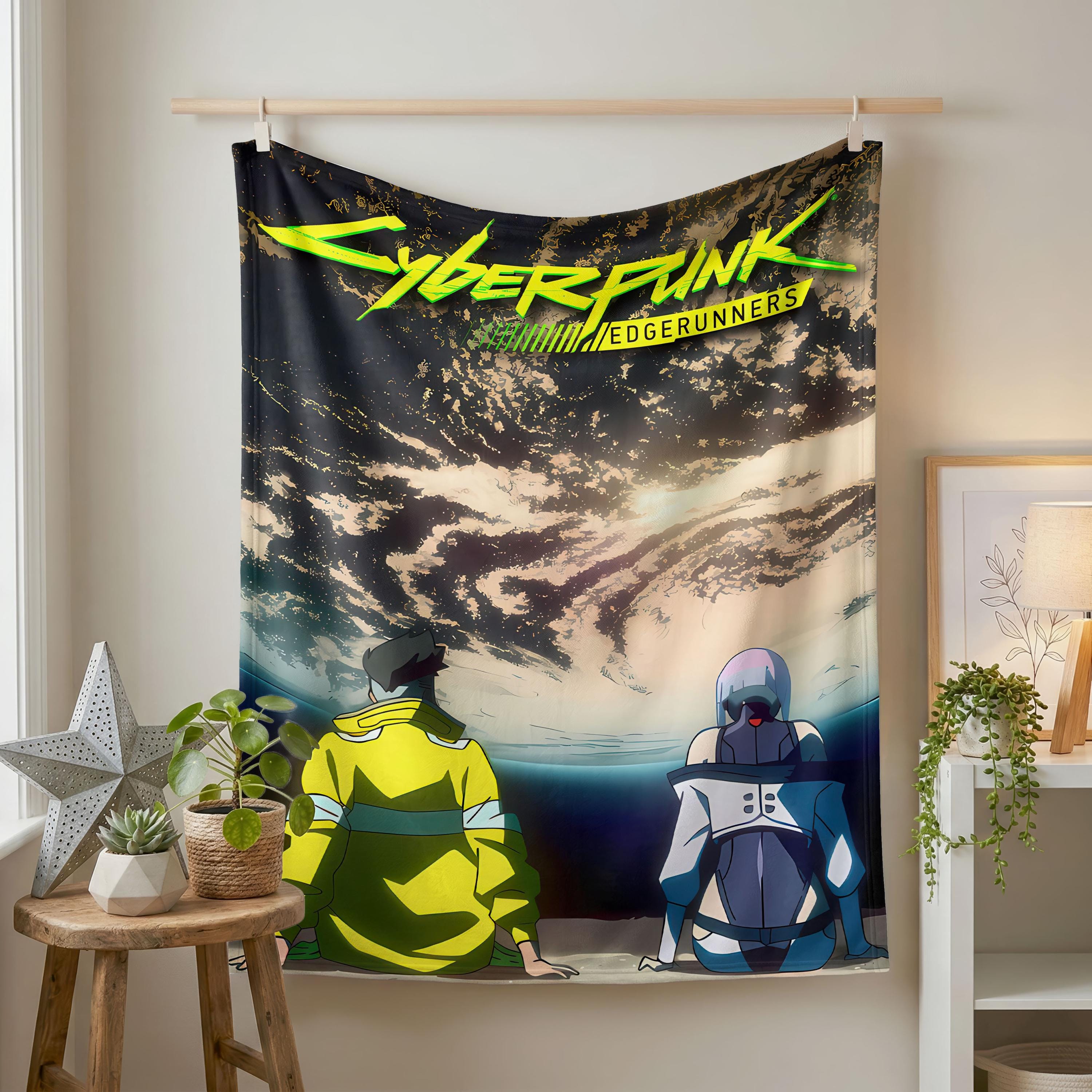 Cyberpunk Edgerunners Blanket - Etsy
