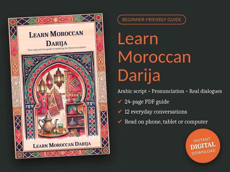 Learn Moroccan Darija PDF | Beginner Phrasebook With Arabic Script ...