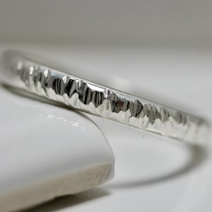 Bark Twig Silver Ring Comfort Fit Wedding Ring Half Round Dome Chunky Men&#39;s Women&#39;s 3mm Band Smooth Shiny or Brushed Satin Matte Option Gift