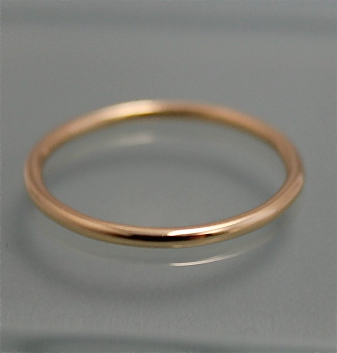 Dainty 18k Gold Band Wedding Ring 18k SOLID Yellow Gold 1.3mm - Etsy