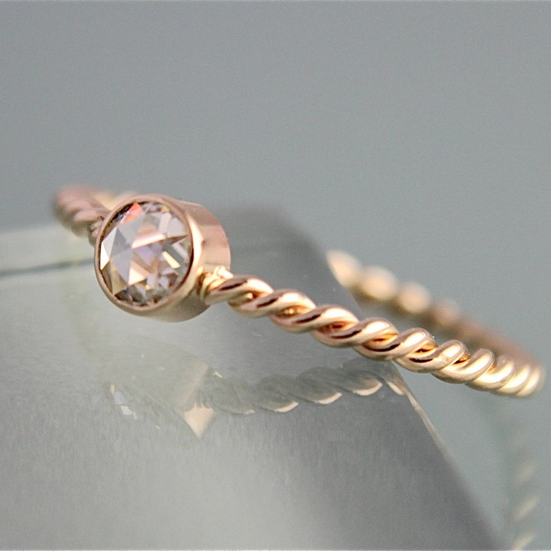 Rope Engagement Ring - Etsy