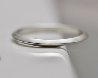 Silver Ring Knife Edge Triangle Profile Stacking Band Ring Recycled Eco-Friendly Sourced By Tinysparklestudio