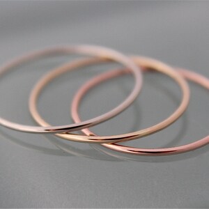 Gold Stack Rings Choose 3 14k SOLID Gold Super Skinny Stacking Thread ...