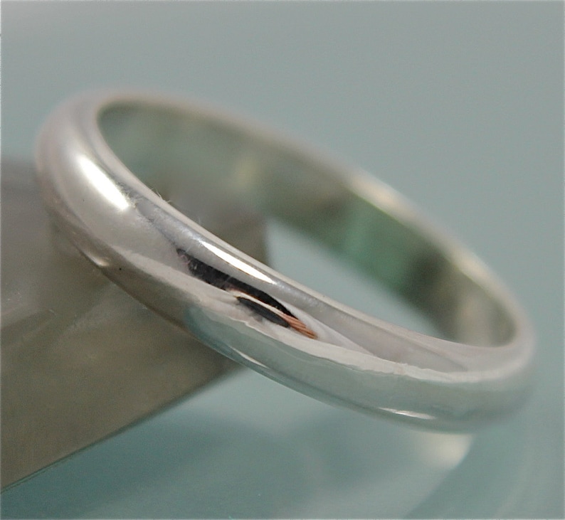 Silver Ring Classic Half Round Dome Men's or Women's - Etsy
