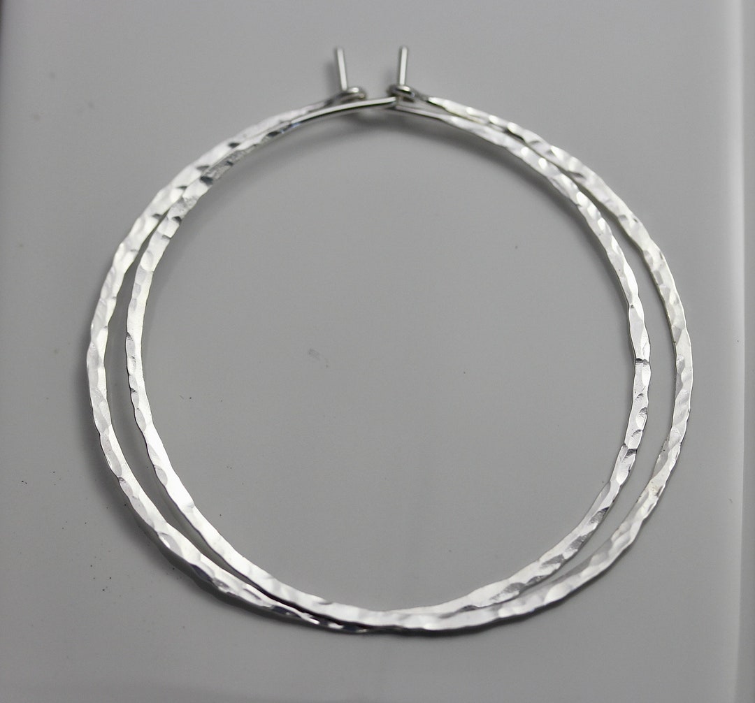 ピアス Sterling Silver925 / Brass 2.0 Hammered Hoop Earring Sterling Silver925 / Brass 2.0 Hammered Hoop Earring