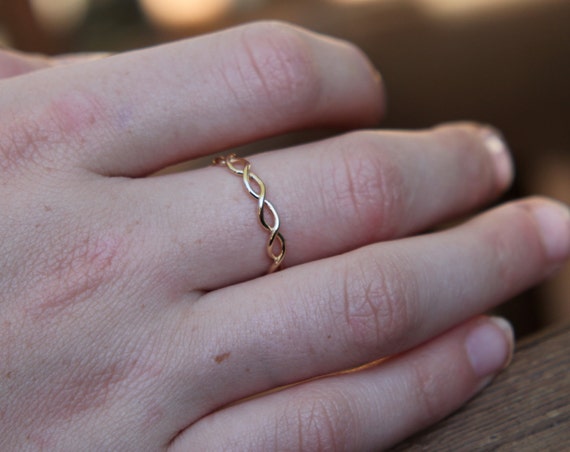 thumbnail image 2 of 18K Rose Gold Filled Infinity Celtic Band Ring – Women's Girls Solid Finger/Toe 2 of 6