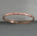 Rose Gold Ring 14k SOLID Rose Gold Thin 1mm Wedding Stacking Band Ring Hammered Spacer Faceted Shiny Finish Eco-friendly Recycled Gold 