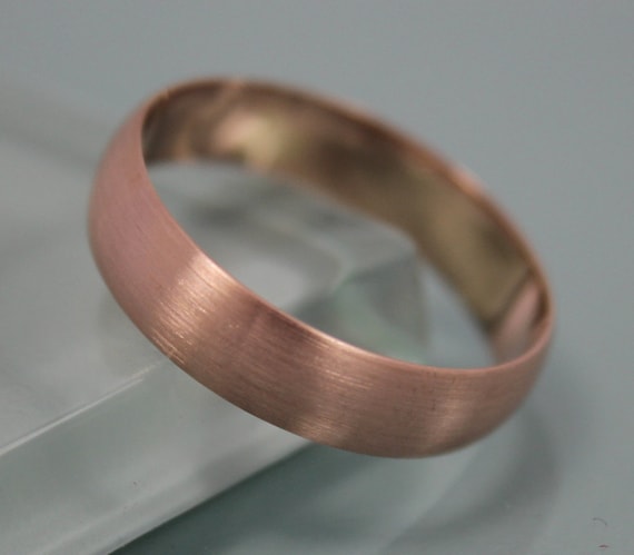 Mens 5mm rose gold wedding band sale