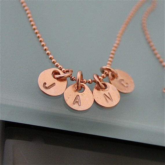 Gold vermeil initial necklace sale