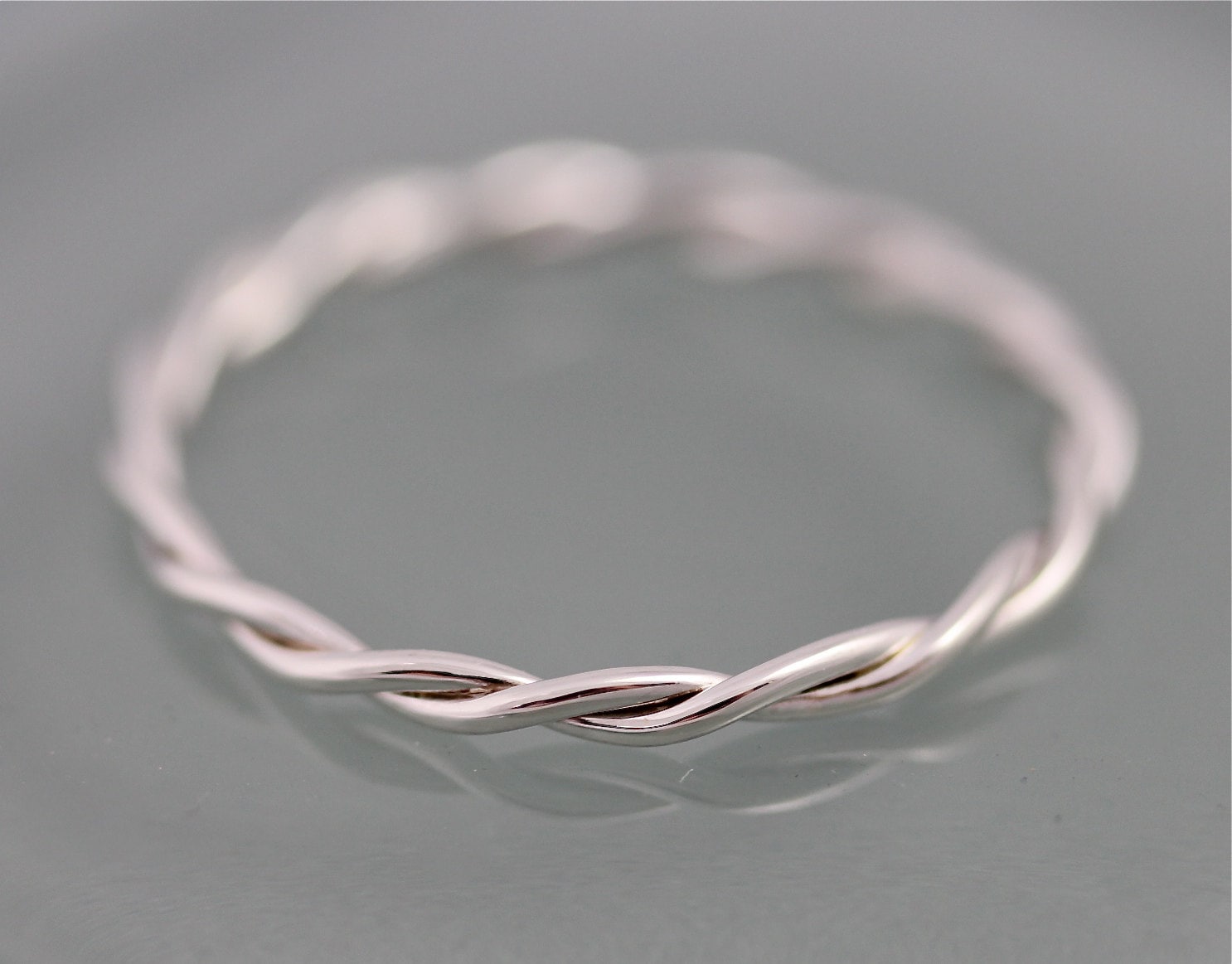 Silver Twist Ring Relaxed Rope Infinity Loose Twisted Skinny - Etsy