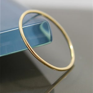 18k Gold Ring SOLID Yellow Gold 1mm Thin  Stacking Band Ring Smooth Shiny Finish Eco Friendly Recycled Gold 18k Rose 18k White Gold Option