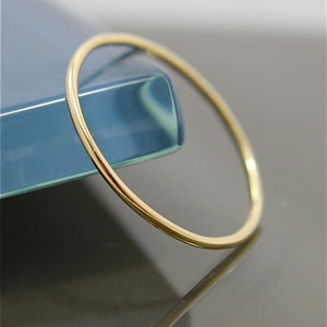 18k Gold Ring SOLID Yellow Gold 1mm Thin  Stacking Band Ring Smooth Shiny Finish Eco Friendly Recycled Gold 18k Rose 18k White Gold Option