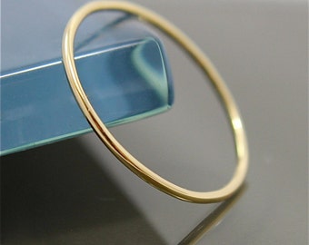 18k Gold Ring SOLID Yellow Gold 1mm Thin  Stacking Band Ring Smooth Shiny Finish Eco Friendly Recycled Gold 18k Rose 18k White Gold Option