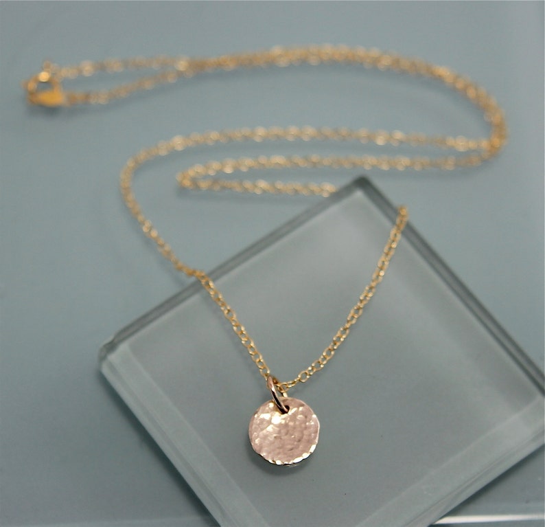 14k Solid Yellow Gold Layering Necklace With 10mm Round Etsy