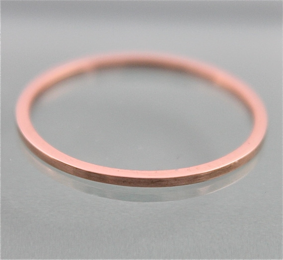 14k Rose Gold Thin Endless Hoop Earrings (1mm) All Sizes