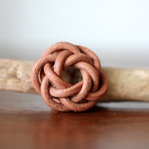 Leather Ring Marine Knot, Handmade ring, women gift, leather ring, ring