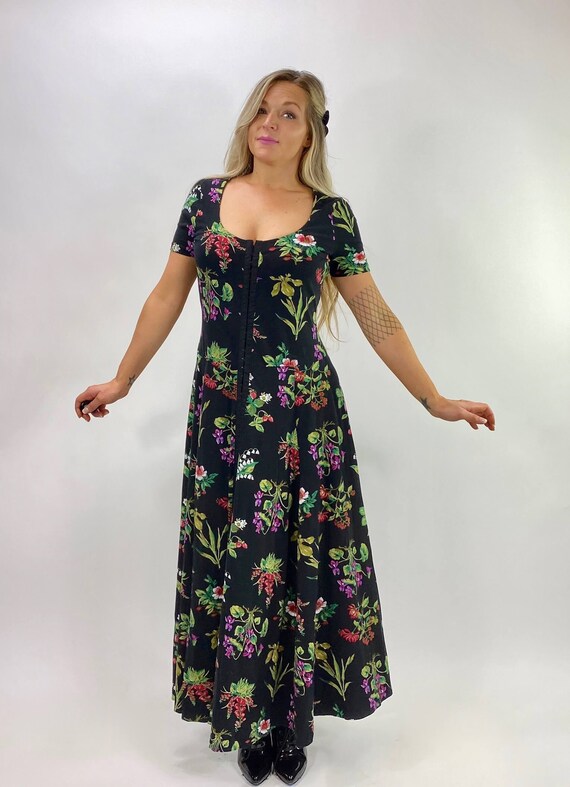 Vintage Betsey Johnson Floral Maxi Dress