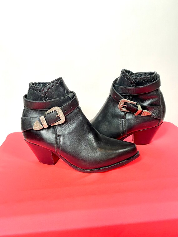 Dingo Western Ankle Boots Black