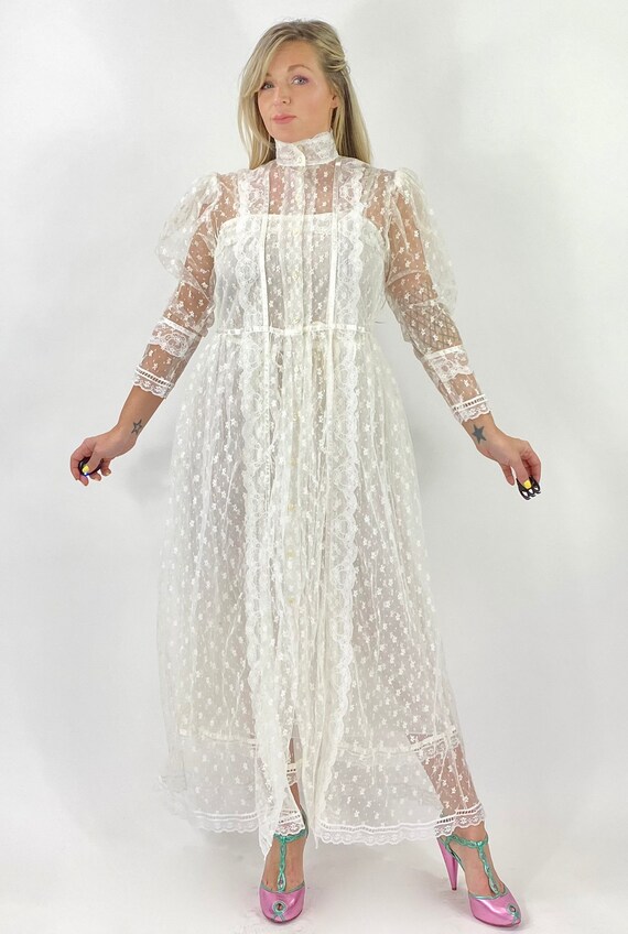 Vintage Gunne Sax 70's / Prairie Dress/ Peasant/ W