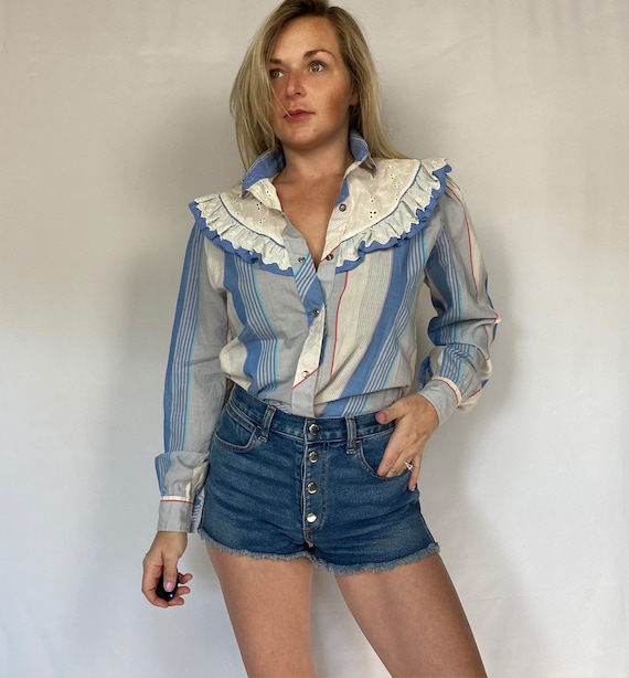 Vintage Women's Kenny Rogers Western Shirt with Pe