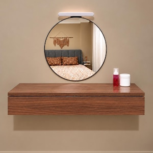 Floating Makeup Vanity with Drawer, Wall Mounted Dressing Table for Small Spaces