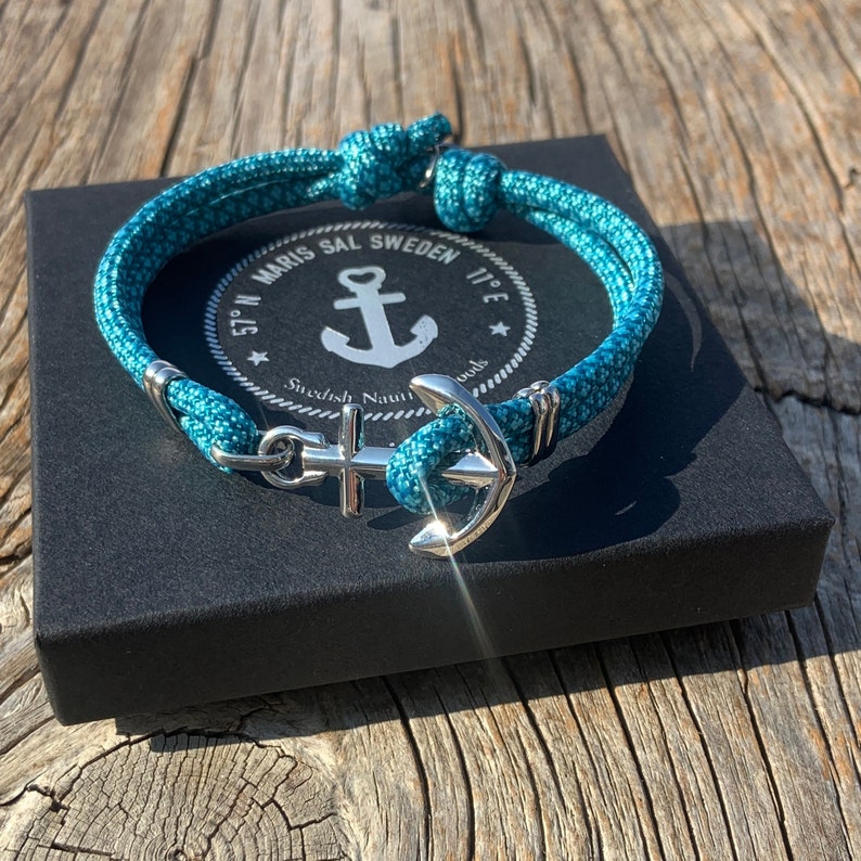 Waterproof anchor bracelet Key West from Maris Sal Nautical Marine-grade stainless steel image 1