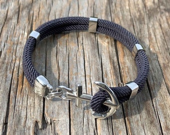 Waterproof anchor bracelet - New Haven - from Maris Sal Nautical - Marine-grade stainless steel