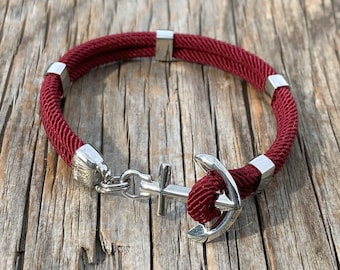 Waterproof anchor bracelet - New Haven - from Maris Sal Nautical - Marine-grade stainless steel