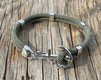 Waterproof anchor bracelet - New Haven - from Maris Sal Nautical - Marine-grade stainless steel